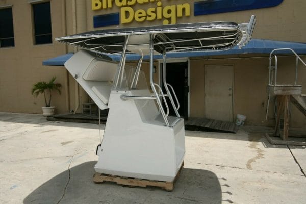 Large Center Console by Birdsall Marine Design featuring are Double Bow T-top